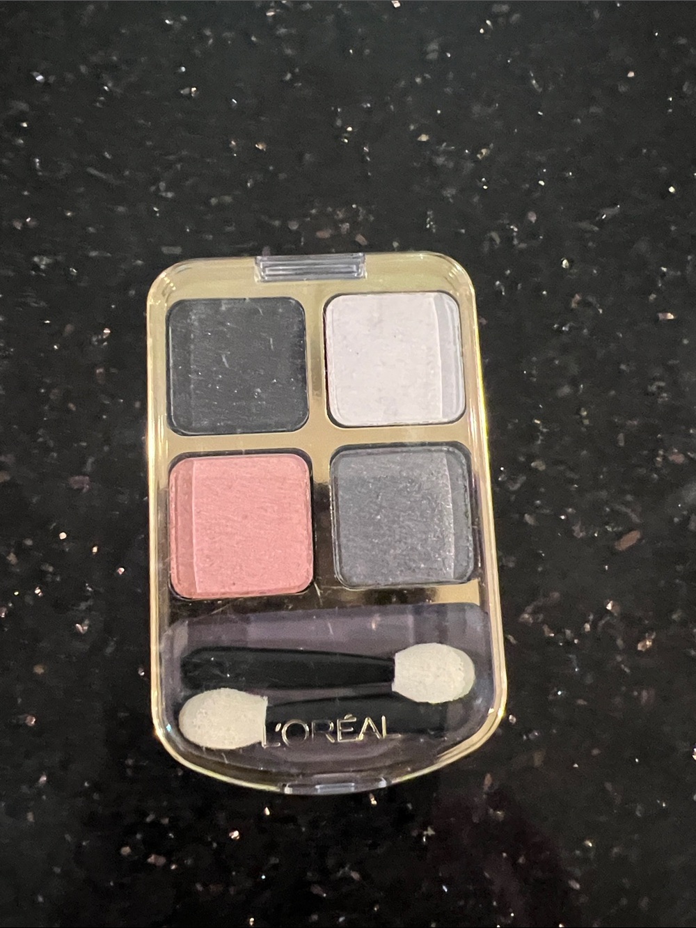 L'Oreal Eyeshadow Quad in Black, White, Pink, Gray